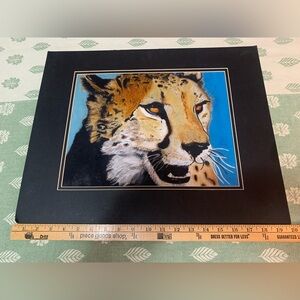 16” x 20” Pastel Cheetah Portrait Original Art Work